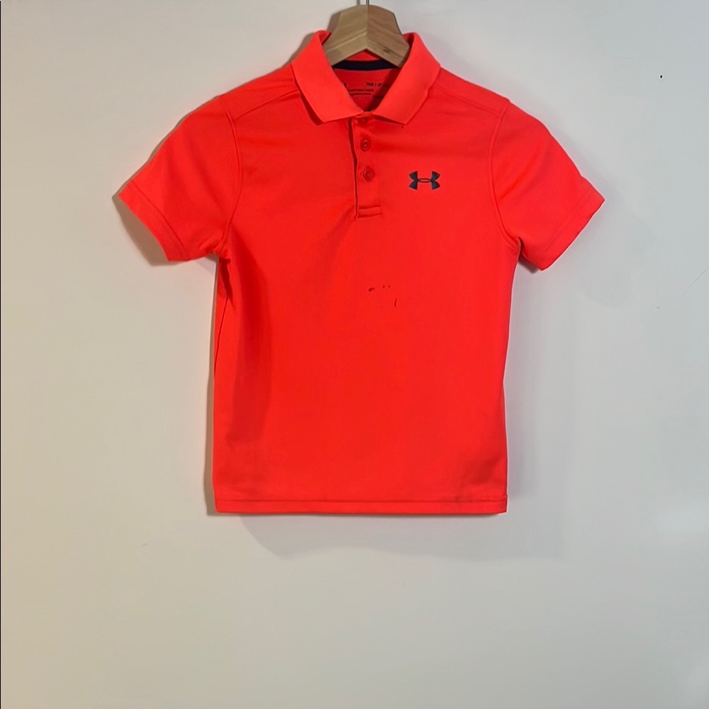 Under Armour Kids' Florescent Orange Short Sleeve Polo Shirt